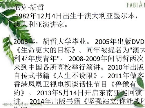 尼克胡哲鲁豫有约,尼克胡哲经典语录？