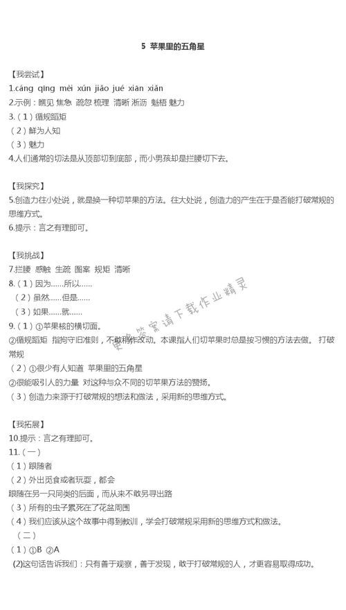 苹果里的五角星,苹果里为什么会有五角星图形?