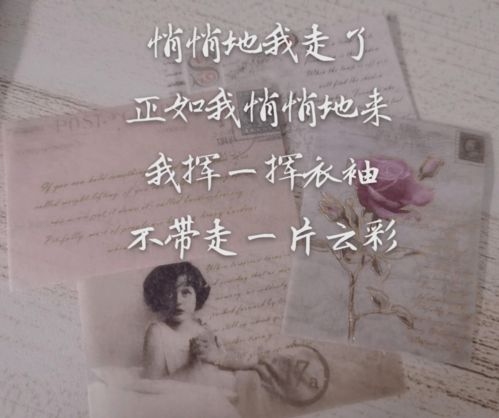 轻轻地你走了,“轻轻的你走了，正如你轻轻的来”是哪篇文章？